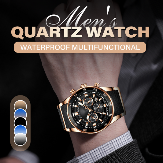 ⌚ 50% OFF! ⏳ Men's Waterproof Multifunctional Quartz Watch – Stylish & Durable ✨