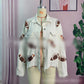 Women's Corduroy Jacket with Football Sequin Patch