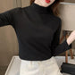 🔥Limited stock available 60% OFF🔥Women's Comfortable Solid Color Half High Neck Long Sleeve Top