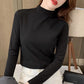 🔥Limited stock available 60% OFF🔥Women's Comfortable Solid Color Half High Neck Long Sleeve Top